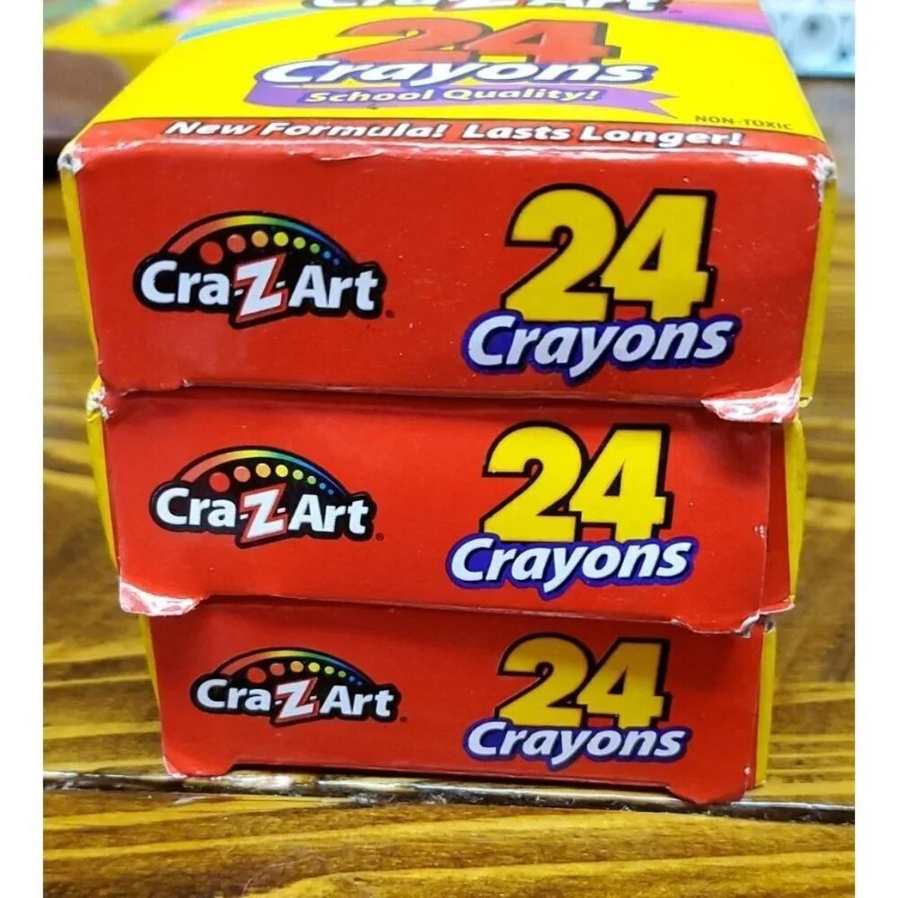 Lot of 3 Cra-Z-Art Crayons 24 Packs New Formula Last Longer New in Box